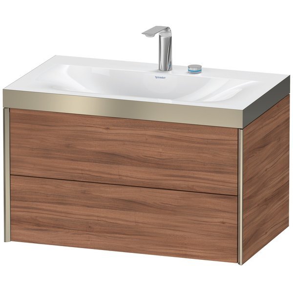 Xviu C-Bonded Set Wall-Mounted Natural Walnut, Duravit, Mfr#: XV4615EB179P